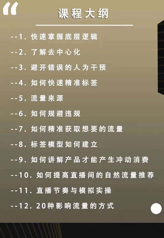 （12094期）主播运营【8月新课】拉爆自然流，做懂流量的主播新规政策下，自然流破…