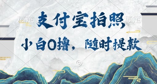 小白0撸项目，支付宝拍照做任务，随时可提款