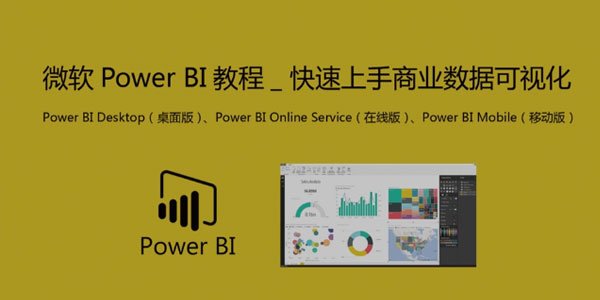 微软Power BI教程_商业数据可视化,微软Power BI教程_商业数据可视化,PowerBI商业数据微软,第1张