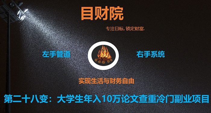 《目财36变》第二十八变：大学生年入10万论文查重冷门副业项目,《目财36变》第二十八变：大学生年入10万论文查重冷门副业项目,免费项目,抖音0基础短视频实战课，短视频运营赚钱新思路，零粉丝也能助你上热门,第1张