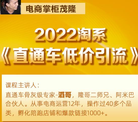 茂隆2022直通车低价引流玩法，教大家如何低投入高回报的直通车玩法,茂隆2022直通车低价引流玩法，教大家如何低投入高回报的直通车玩法,运营推广,抖音0基础短视频实战课，短视频运营赚钱新思路，零粉丝也能助你上热门,第1张