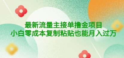 公众号最新流量主接单撸金项目，小白零成本**粘贴也能月入过万,项目,流量,广告,第1张