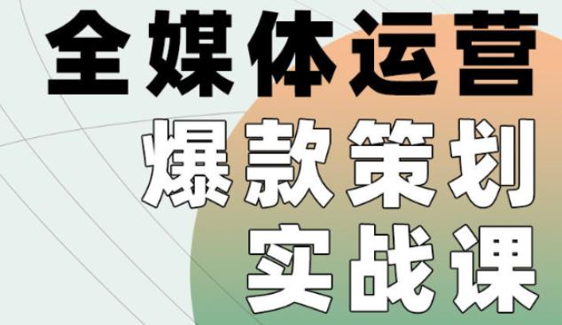 全媒体运营爆款策划实战课，全案例手把手带练，能陪你一起跑的策划私教课,技能,-,第1张