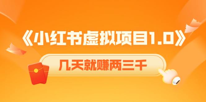 《小红书虚拟项目1.0》账号注册+养号+视频制作+引流+变现，几天就赚两三千,项目,选品,书,第1张