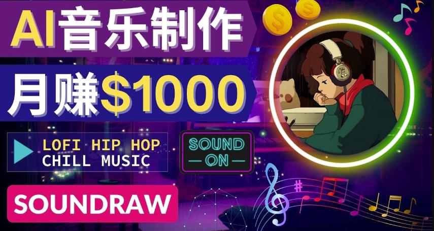 无需任何音乐基础：使用AI软件制作Lofi Hip Hop Chill Music月赚1000美元,音乐,视频,第1张