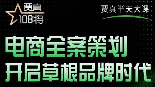 贾真老师的半天大课，电商全案策划，全程打开自己后台店铺讲这个案例,电商,策划,第1张