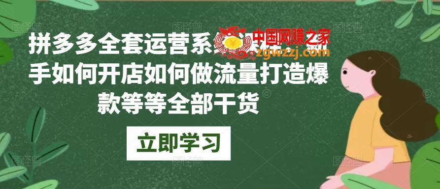 拼多多全套运营系统课程：新手如何开店如何做流量打造爆款等等全部干货,拼多多全套运营系统课程：新手如何开店如何做流量打造爆款等等全部干货,mp,流量,第1张