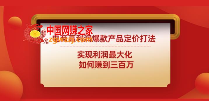 电商高利润爆款产品定价打法：实现利润最大化如何赚到三百万,1.jpg,利润,第1张