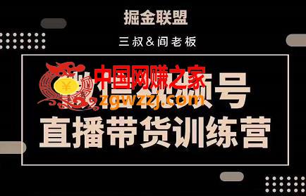 掘金联盟三叔/阎老板-视频号直播带货训练营，7月新课价值3980