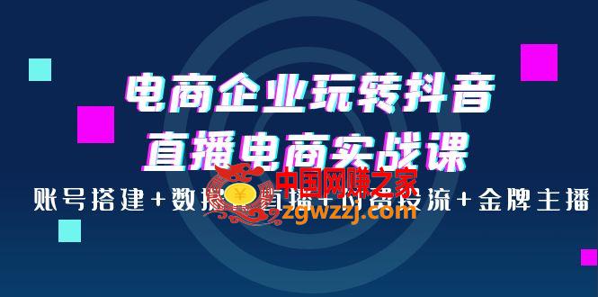 电商企业玩转抖音直播电商实战课：账号搭建+数据化直播+付费投流+金牌主播,电商企业玩转抖音直播电商实战课：账号搭建+数据化直播+付费投流+金牌主播,mp,直播间,主播,第1张