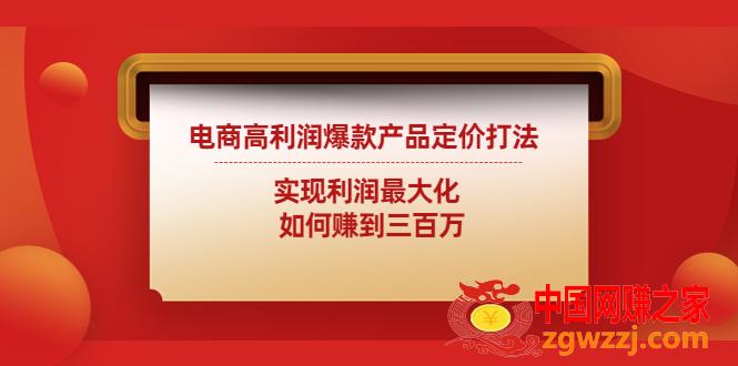 电商高利润爆款产品定价打法：实现利润最大化 如何赚到三百万,电商高利润爆款产品定价打法：实现利润最大化 如何赚到三百万,利润,第1张