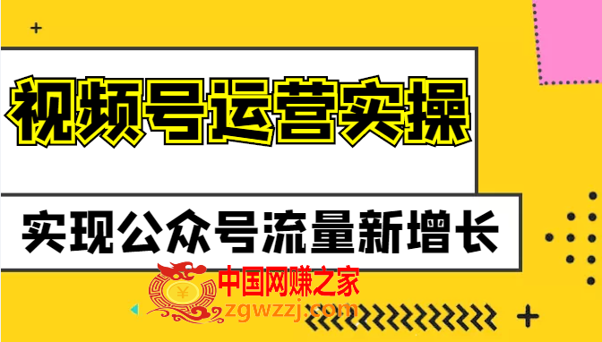 视频号运营实操课程：实现公众号流量新增长,视频号运营实操课程：实现公众号流量新增长,视频,运营,课程,第1张