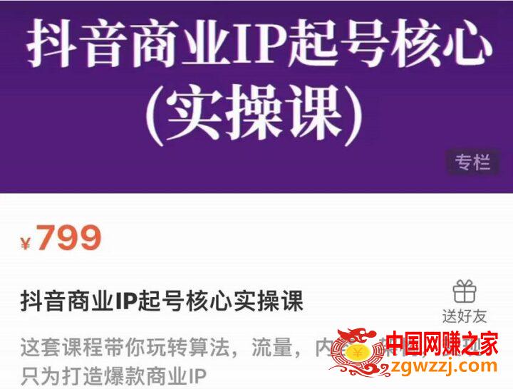 抖音商业IP起号核心实操课，带你玩转算法/流量/内容/架构/变现,抖音商业IP起号核心实操课，带你玩转算法，流量，内容，架构，变现,内容,爆款,思路,第1张