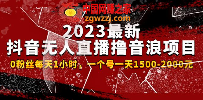 2023最新抖音无人直播撸音浪项目，0粉丝每天1小时，一个号一天1500-2000元,2023最新抖音无人直播撸音浪项目，0粉丝每天1小时，一个号一天1500-2000元,号,收益,小时,第1张