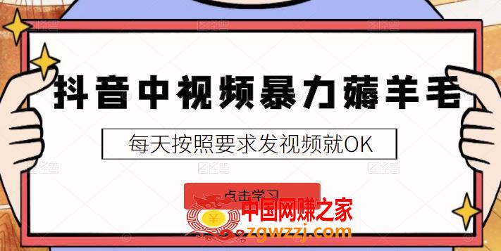 抖音中视频暴力薅羊毛白嫖项目：新号每天20块，老号几天几百块，可多号,2022抖音中视频暴力薅羊毛白嫖项目：新号每天20块，老号几天几百块，可多号,视频,收益,抖音,第1张