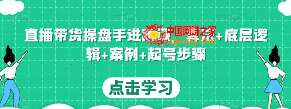 直播带货操盘手进阶课，算法+底层逻辑+案例+起号步骤,直播带货操盘手进阶课，算法+底层逻辑+案例+起号步骤,直播间,方法,流量,第1张