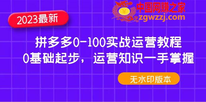 2023年拼多多0-100实战运营教程，0基础起步，运营知识一手掌握（无水印）,2023年拼多多0-100实战运营教程，0基础起步，运营知识一手掌握（无水印）,基础,起步,教程,第1张