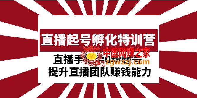 直播起号孵化特训营：直播手把手0粉起号 提升直播团队赚钱能力,直播起号孵化特训营：直播手把手0粉起号 提升直播团队赚钱能力,手把手,直播,第1张