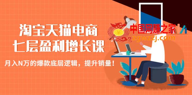 淘宝天猫电商七层盈利增长课：月入N万的爆款底层逻辑，提升销量！,淘宝天猫电商七层盈利增长课：月入N万的爆款底层逻辑，提升销量！,爆款,月,底层,第1张