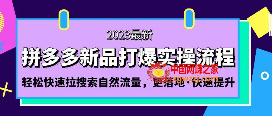 拼多多-新品打爆实操流程：轻松快速拉搜索自然流量，更落地·快速提升!,拼多多-新品打爆实操流程：轻松快速拉搜索自然流量，更落地·快速提升!,流程,自然,搜索,第1张