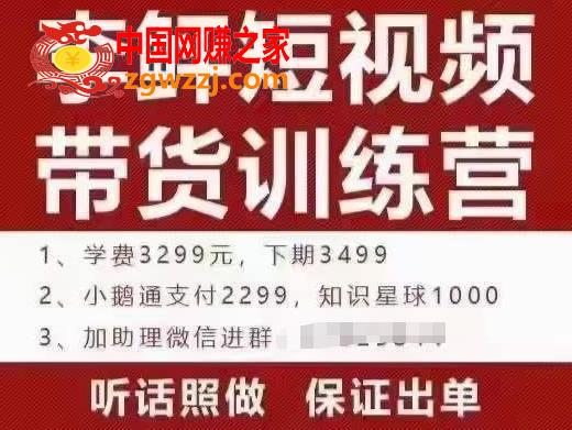 短视频带货训练营：手把手教你短视频带货，听话照做，保证出单（价值3299）,李鲆·短视频带货训练营（第10期），手把手教你短视频带货，听话照做，保证出单,货,视频,风险,第1张