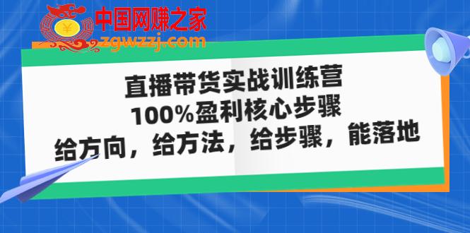 直播带货实战训练营：100%盈利核心步骤，给方向，给方法，给步骤，能落地,直播带货实战训练营：100%盈利核心步骤，给方向，给方法，给步骤，能落地,核心,盈利,步骤,第1张