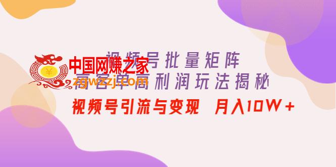 视频号批量矩阵的高客单高利润玩法揭秘： 视频号引流与变现 月入10W+,视频号批量矩阵的高客单高利润玩法揭秘： 视频号引流与变现 月入10W+,视频,视频号,利润,第1张