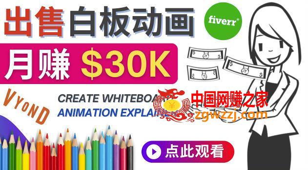 如何用最简单制作白板动画（WhiteBoard Animation）月赚3万美元