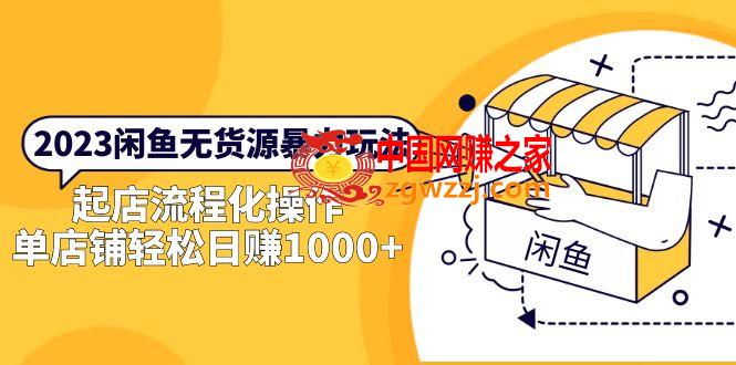 2023闲鱼无货源暴力玩法，起店流程化操作，单店铺轻松日赚1000+,6271b760b954920df58a7f5c249d2548_3d39f225da123120.jpg,店铺,货源,第1张