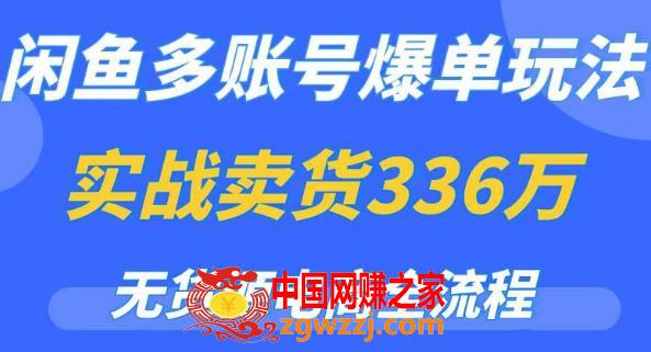 闲鱼多账号爆单玩法，无货源电商全流程，超简单的0门槛变现项目【揭秘】,闲鱼多账号爆单玩法，无货源电商全流程，超简单的0门槛变现项目【揭秘】,项目,闲鱼,玩法,第1张