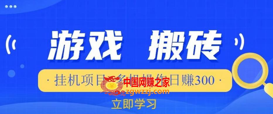 游戏挂机挂机项目，多机操作，日赚300【揭秘】,游戏挂机挂机项目，多机操作，日赚300【揭秘】,项目,课程内容,养机,第1张