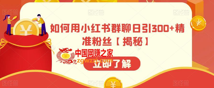 如何用小红书群聊日引300+精准粉丝【揭秘】,如何用小红书群聊日引300+精准粉丝【揭秘】,mp,粉丝,玩法,第1张