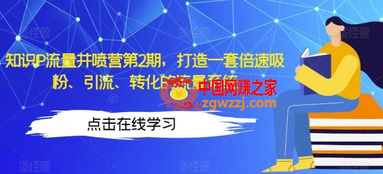 知识IP流量井喷营第2期，打造一套倍速吸粉、引流、转化的流量系统