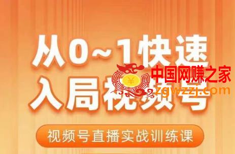 陈厂长·从0-1快速入局视频号课程，视频号直播实战训练课