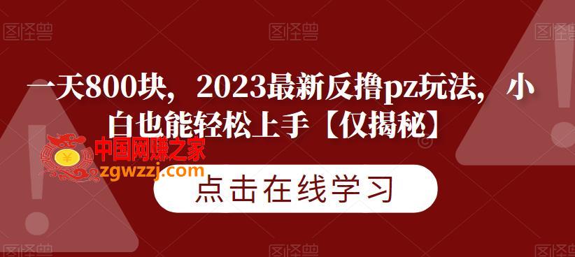 一天800块，2023最新反撸pz玩法，小白也能轻松上手【仅揭秘】,一天800块，2023最新反撸pz玩法，小白也能轻松上手【仅揭秘】,项目,教程,第1张