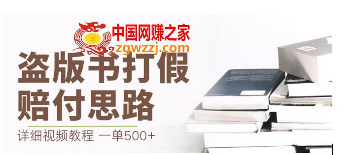 最新盗版书赔付打假项目，一单利润500+【详细玩法视频教程】【仅揭秘】