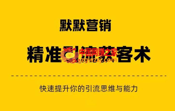 默默营销·精准引流+私域营销+逆袭赚钱（三件套）快速提升你的赚钱认知与营销思维