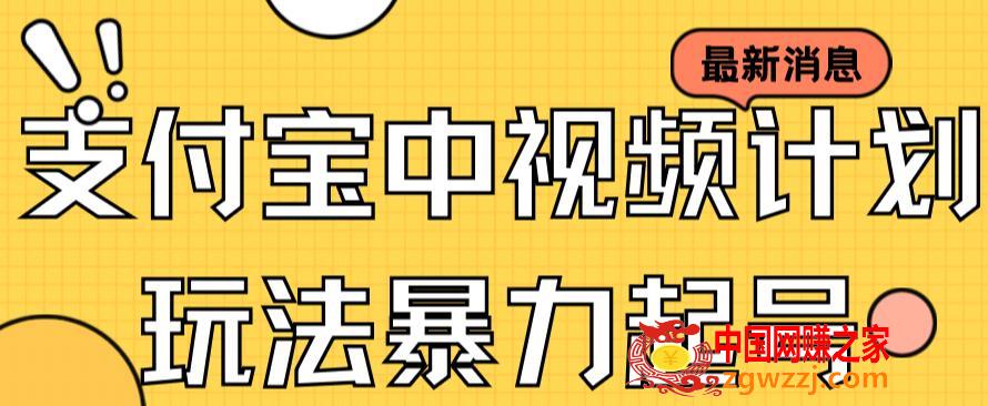 支付宝中视频玩法暴力起号影视起号有播放即可获得收益（带素材）,支付宝中视频玩法暴力起号影视起号有播放即可获得收益（带素材）,起号,支付,项目,第1张