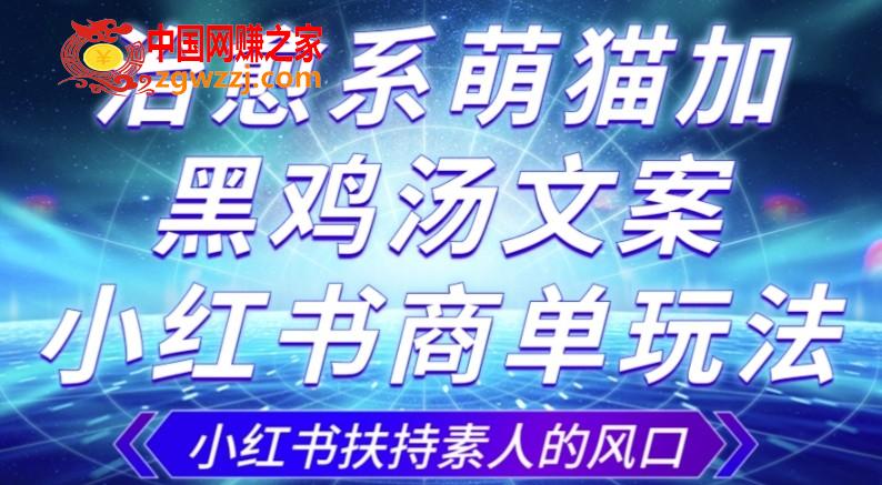 治愈系萌猫加+黑鸡汤文案，小红书商单玩法，3~10天涨到1000粉，一单200左右,治愈系萌猫加+黑鸡汤文案，小红书商单玩法，3~10天涨到1000粉，一单200左右,治愈,小红,第1张