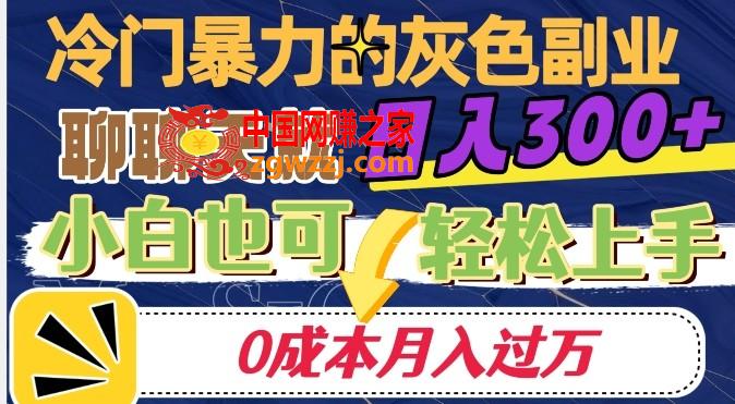 冷门暴利的副业项目，聊聊天就能日入300+，0成本月入过万【揭秘】,冷门暴利的副业项目，聊聊天就能日入300+，0成本月入过万【揭秘】,项目,冷门,视频制作,第1张