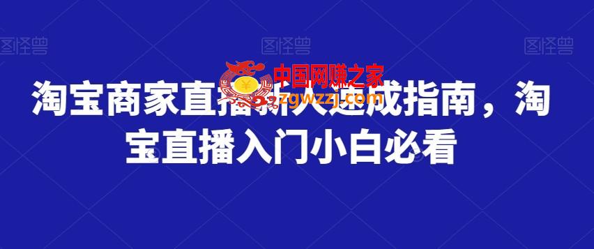 淘宝商家直播新人速成指南，淘宝直播入门小白必看