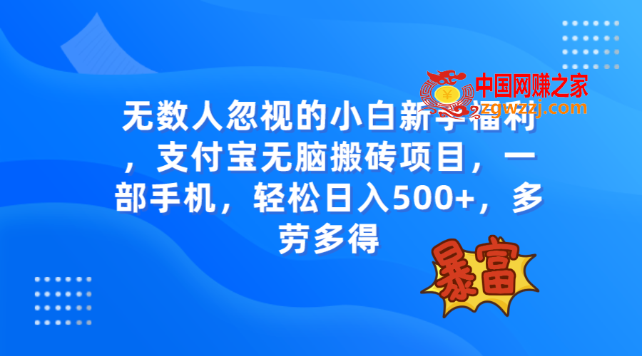 （7830期）不少人忽略的新项目，支付宝钱包没脑子搬砖项目，一部手机即可操作，轻轻松松日入500,（7830期）不少人忽略的新项目，支付宝钱包没脑子搬砖项目，一部手机即可操作，轻轻松松日入500,照片,项目,第1张