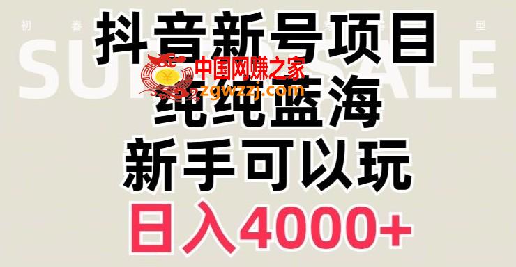 抖音蓝海赛道，必须是新账号，日入4000+【揭秘】,抖音蓝海赛道，必须是新账号，日入4000+【揭秘】,游戏,弹幕,直播,第1张