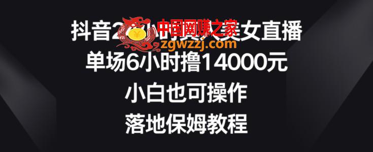 抖音24小时真人美女直播，单场6小时撸14000元，小白也可操作，落地保姆教程【揭秘】,抖音24小时真人美女直播，单场6小时撸14000元，小白也可操作，落地保姆教程【揭秘】,直播,抖音,我们,第1张