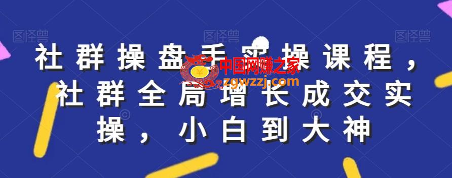 社群实操课程，社群全局增长成交实操，小白到大神,社群实操课程，社群全局增长成交实操，小白到大神,社群,运营,第1张