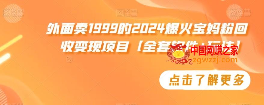 外面卖1999的2024爆火宝妈粉回收变现项目【全套软件+玩法】【揭秘】,外面卖1999的2024爆火宝妈粉回收变现项目【全套软件+玩法】【揭秘】,变现,项目,回收,第1张