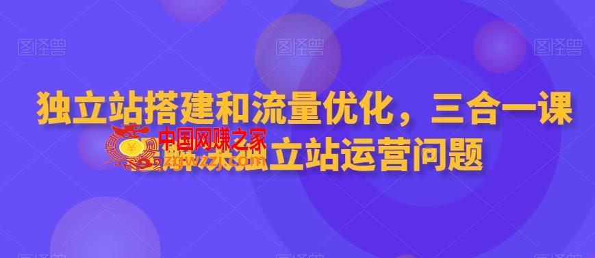 独立站搭建和流量优化，三合一课程解决独立站运营问题,独立站搭建和流量优化，三合一课程解决独立站运营问题,独立,运营,第1张