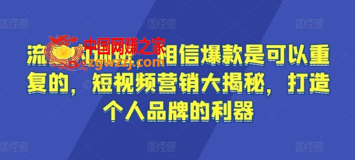 流量内训班，相信爆款是可以重复的，短视频营销大揭秘，打造个人品牌的利器,流量内训班，相信爆款是可以重复的，短视频营销大揭秘，打造个人品牌的利器,情绪,如何,第1张