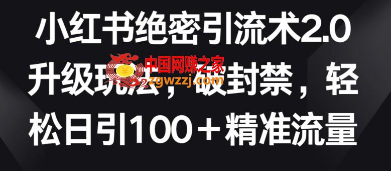 小红书绝密引流术2.0升级玩法，破封禁，轻松日引100+精准流量【揭秘】,小红书绝密引流术2.0升级玩法，破封禁，轻松日引100+精准流量【揭秘】,小红,学习,下载,第1张