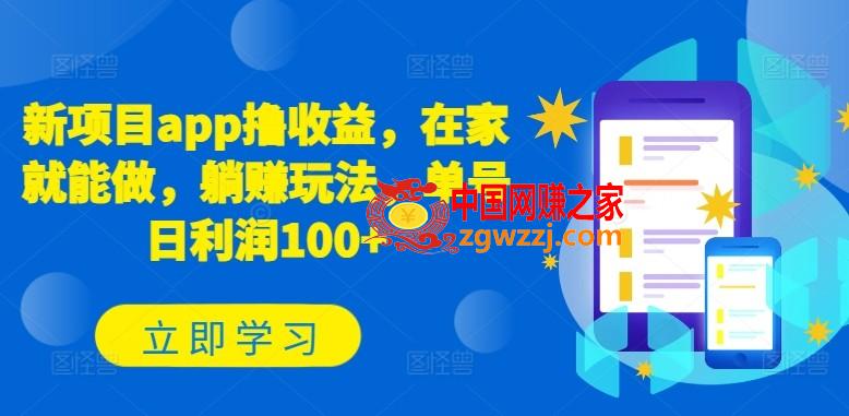 新项目app撸收益，在家就能做，躺赚玩法，单号日利润100+【揭秘】